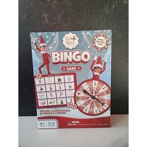 Elf On The Shelf Bingo Game Family Fun Holiday Game For 2-6 Players Ages 6+